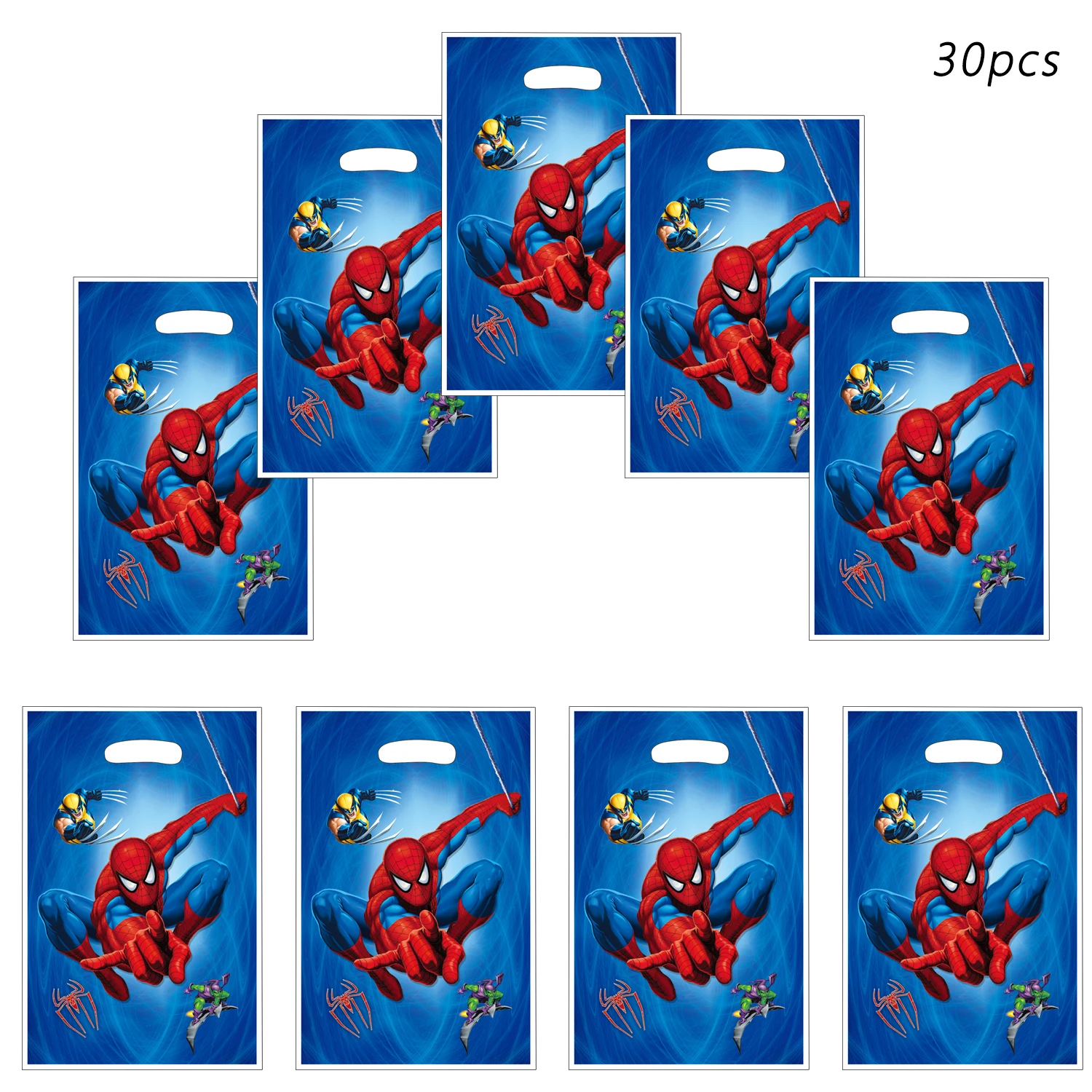 30 szt. Torebek na prezenty z motywem Spider-Mana na przyjęcie urodzinowe, torebki na słodycze Spider-Man, torebki na upominki Spider-Man, dekoracje na przyjęcie urodzinowe z motywem Spider-Mana