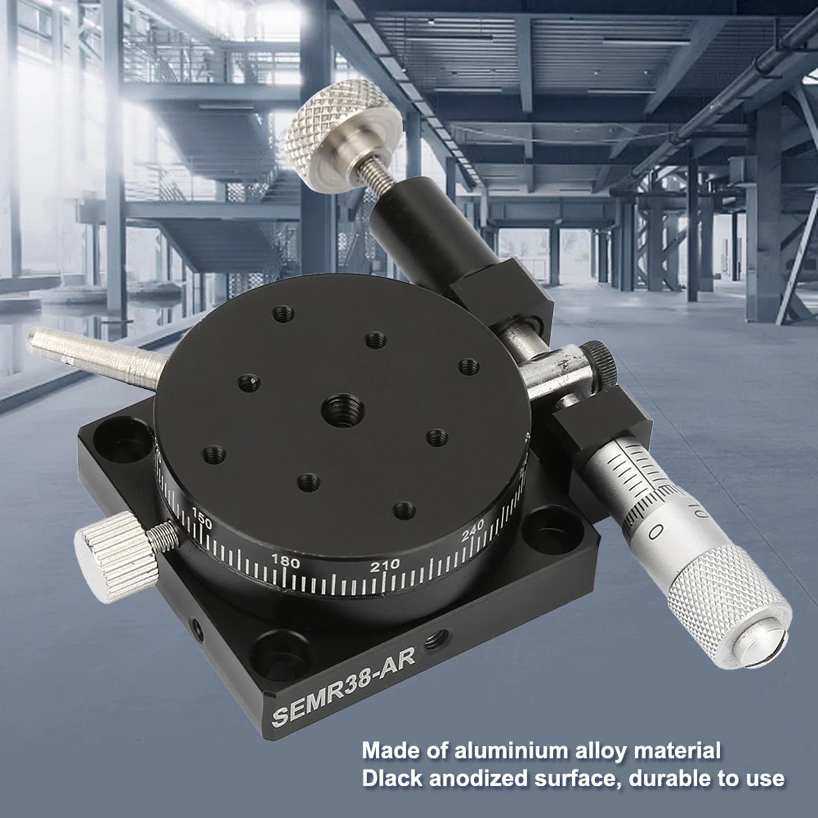 

R Rotating R38 Manual Rotation Stage Rotating Precision Bearing Sliding Tuning Stage 38mm*20mm Sliding Stage
