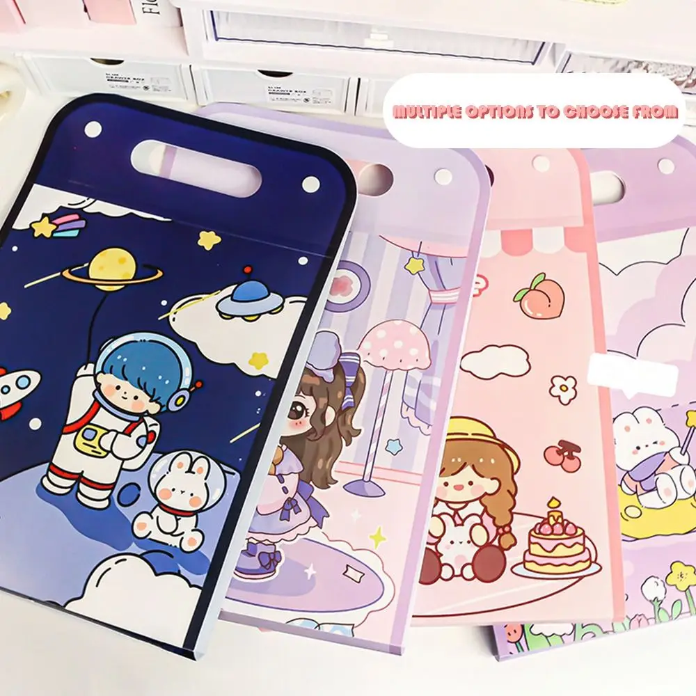 Portable Waterproof A4 File Folder Plastic 13 Pockets File Organizer Large Capacity Test Paper Storage Folder