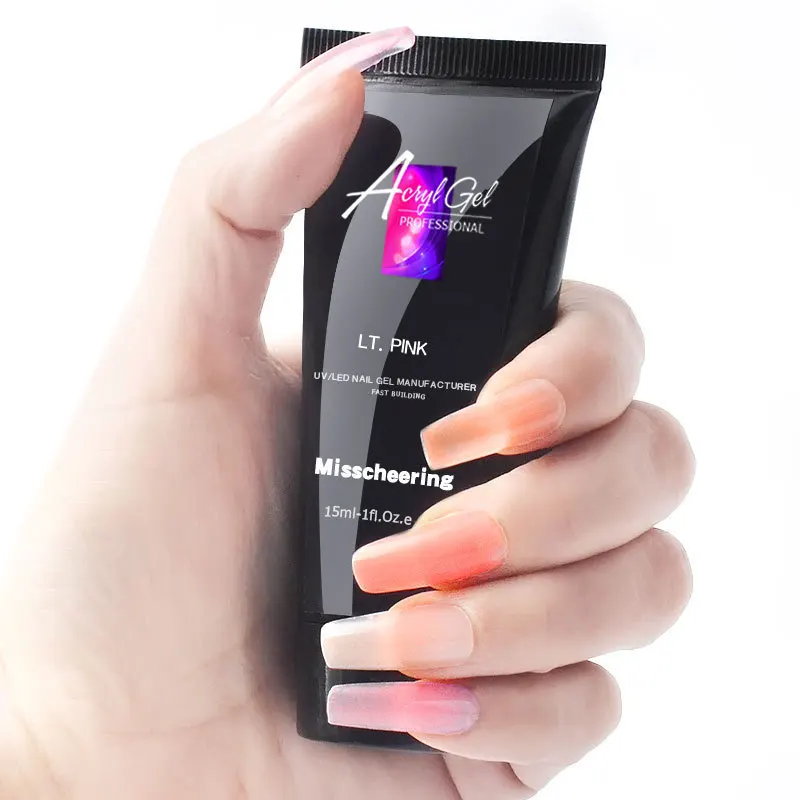 30ml/15ml Nail Extension Gel Nail Build Poly Nail Acrylic Gel UV LED Quick Extension of Crystal Model Painless Crystal Glue