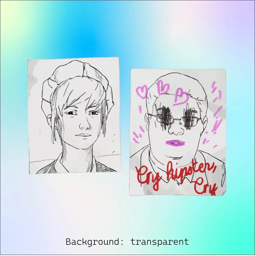 Max Caulfield Transparent Background Doodles Chloe Pride Life Is Strange Lis Vinyl Sticker Decors Wall Car Motor Guitar Decal