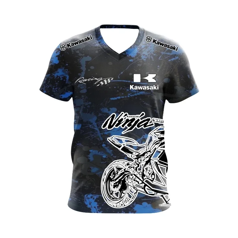 2025 كاواساكي دراجة نارية شعار Z الرجال الصيف التجفيف السريع امتصاص العرق تي شيرت ، النشاط في الهواء الطلق تي شيرت ، الشارع عادية #4