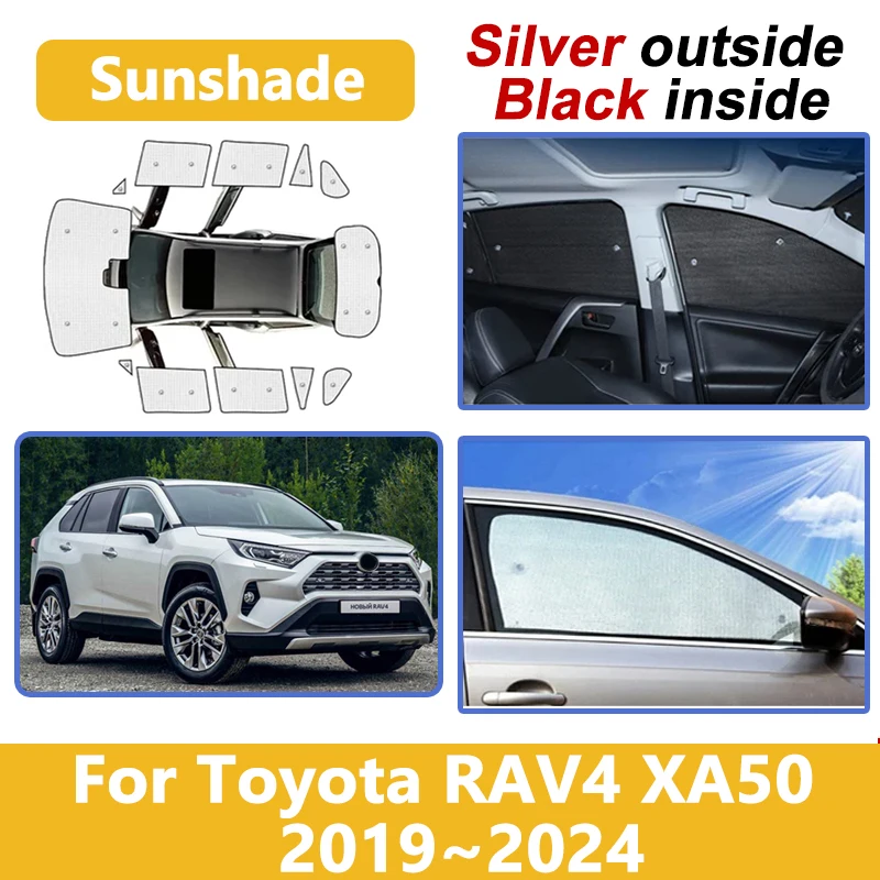 

Солнцезащитный козырек с защитой от ультрафиолета для Toyota RAV4, аксессуары XA50 2019 ~ 2024, солнцезащитный крем, оконная занавеска, температура падения, автомобильные аксессуары