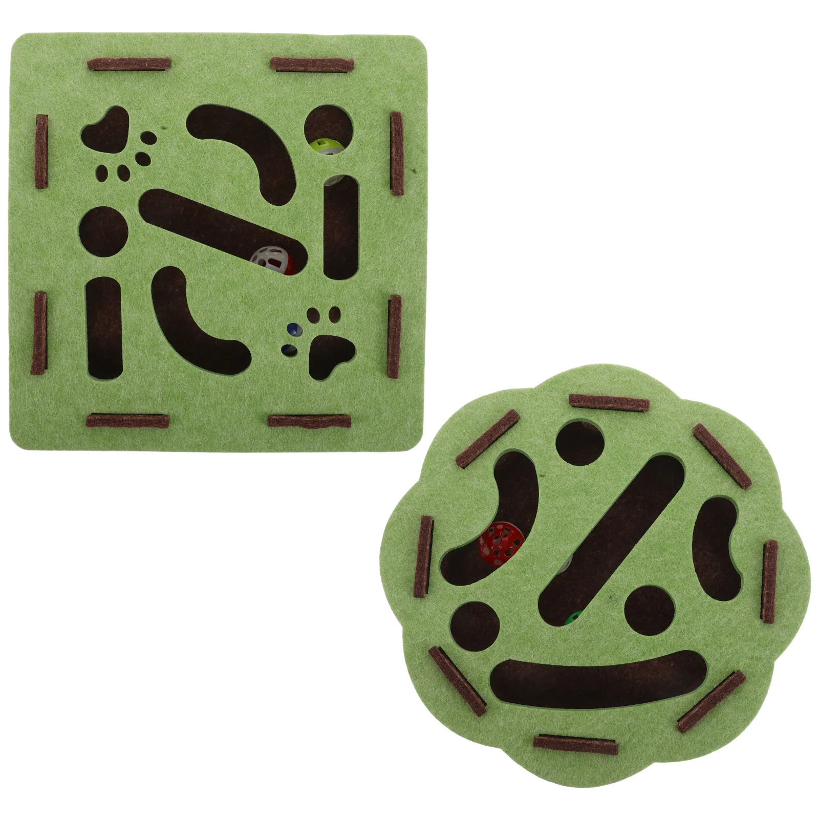 

Set of 3 Cat Play Colorful Catnip Treat Balls Rolling Catch Interactive Entertainment Accessory for Indoor Cats