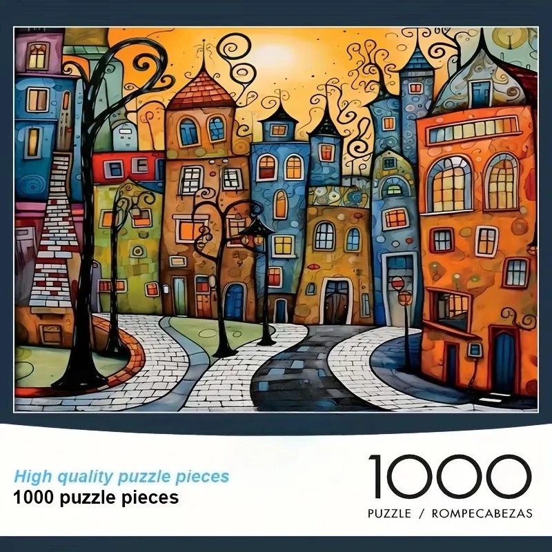 

[Puzzle Pieces] A Box of 1000 Puzzle Pieces Measuring 50*70cm / 19.7*27.6 Inches, Suitable for Adults. This Large Puzzle Makes