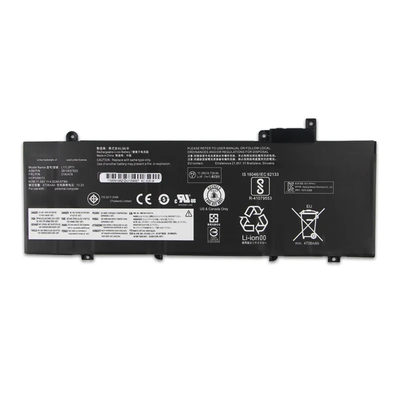 Rechargeable Battery L17M3P71 L17L3P71 L17M3P72 For Lenovo ThinkPad T480S SB10K97620 01AV478