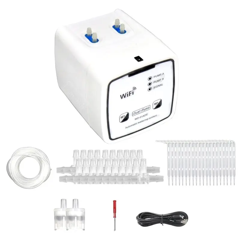 A20F-WIFI Intelligent Watering Device Double Pump Timed Automatic Drip Irrigation System Remote Appcontroller Forgarden Plant
