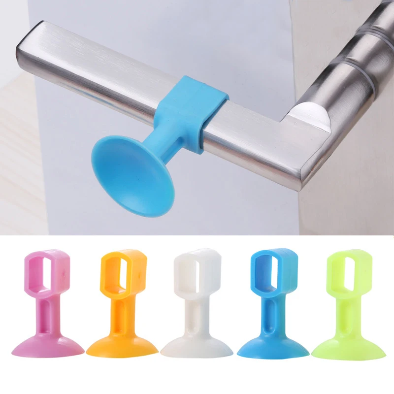 

5Pcs Mini Door Stopper Wall Protector Doorknob Wall Mute Crash Pad Cabinet Door Handle Stopper Silencer Anti-collision Bumper