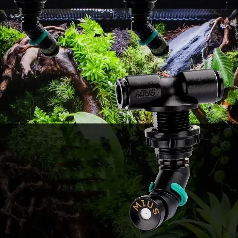 New MINI Adjustable Reptiles Fogger Mist Sprinkler Nozzle Terrarium Rainforest Tank Sprayers Pet Misting Cooling Nozzle
