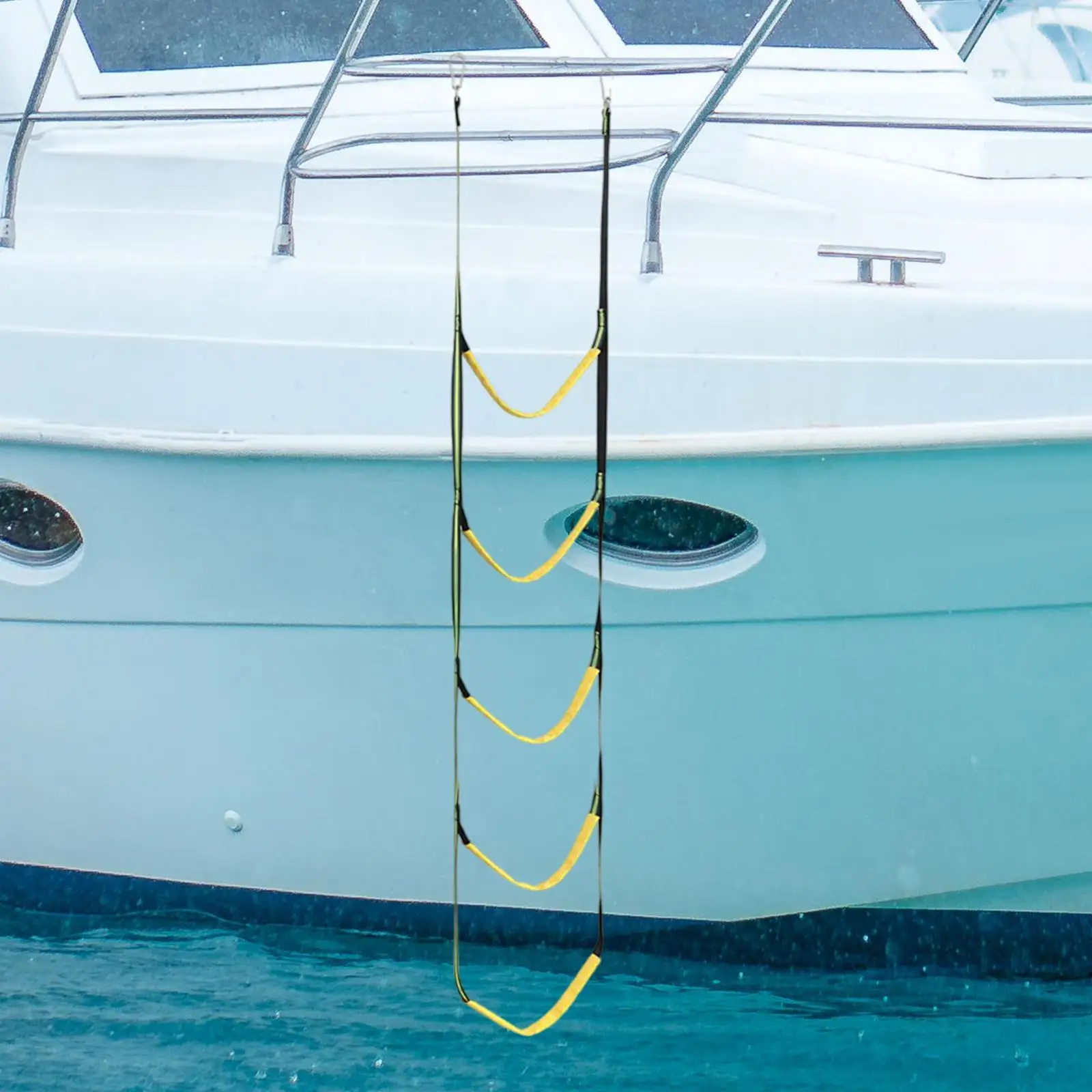 

Веревочная лестница для лодки, смоляная ступенька, морская веревочная лестница для лодки, моторной лодки, каноэ, 133 см x 32 см