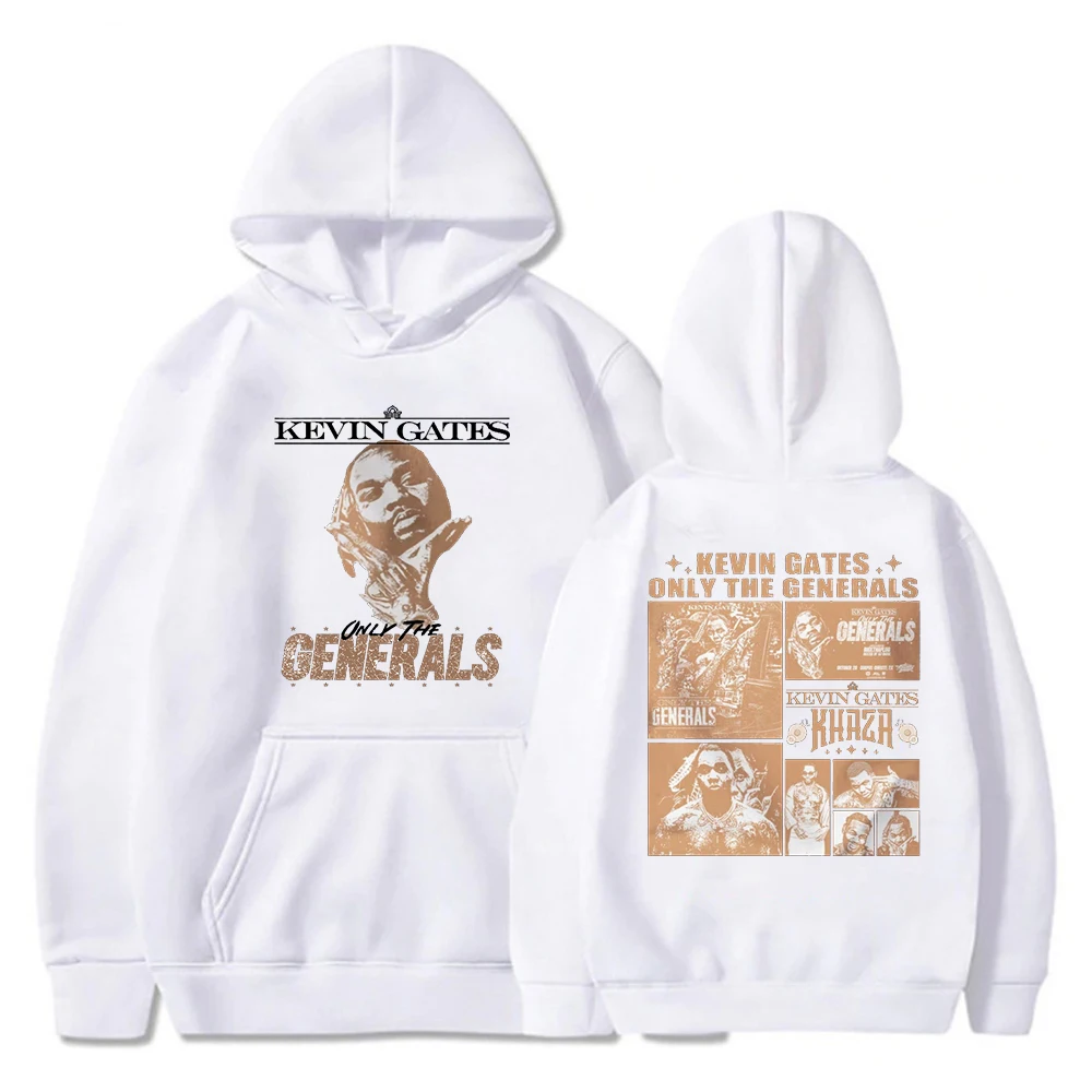 Kevin Gates Only The Generals Tour Hoodie Long Sleeve Streetwear Women Men Hooded Sweatshirt Hip Hop Clothes