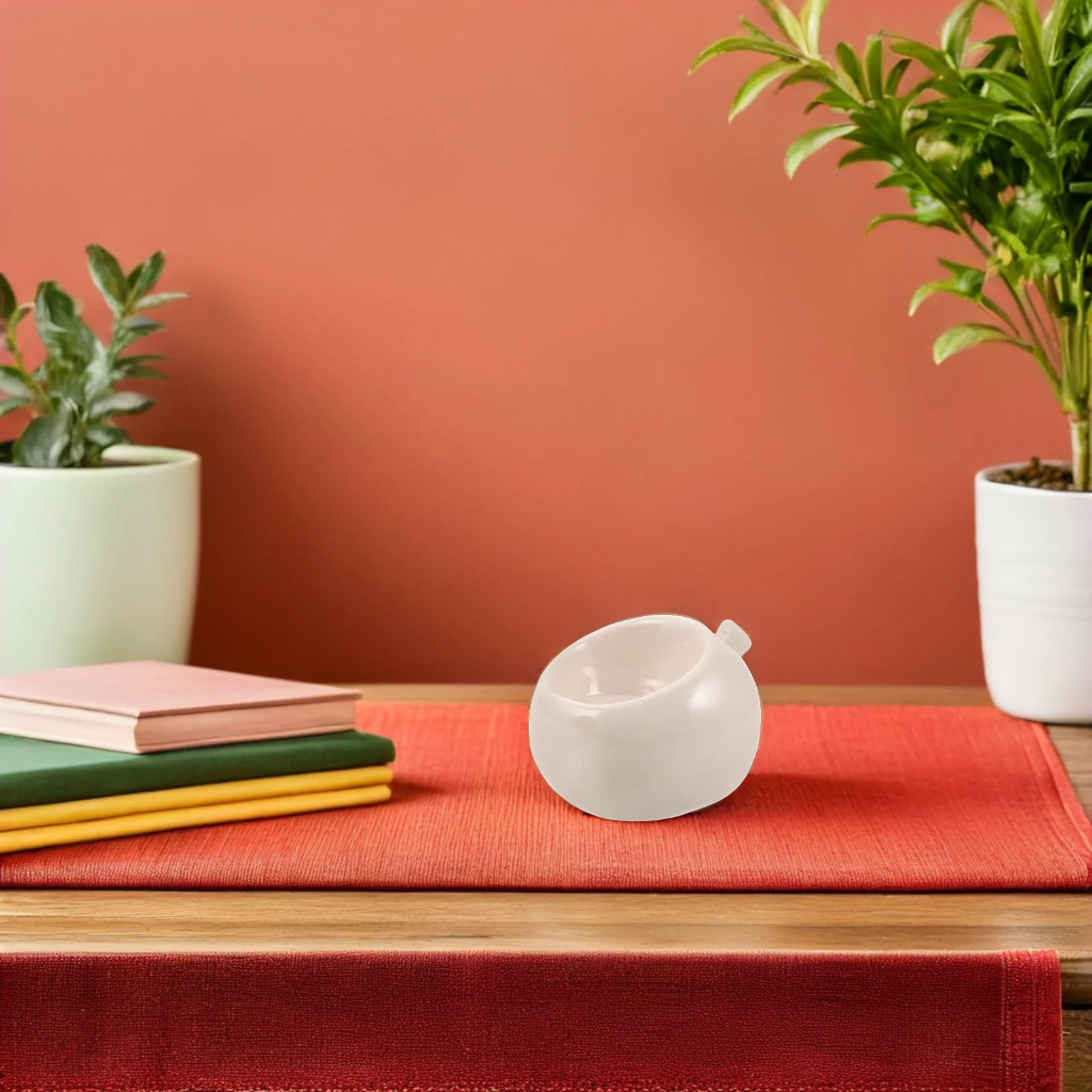 

Ceramic Apple Tealight Holder Small White Wedding Centerpiece Decoration Xmas Party Home Decor Votive Holder