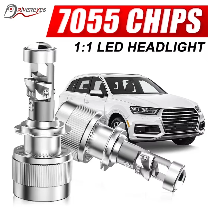 

H7 H4 H11 Bi LED Headlight Mini Lens Canbus High Power 9005 HB3 9006 HB4 H8 H9 7055 CSP High Low Beam Car Light Fog Lamp 12V 24V