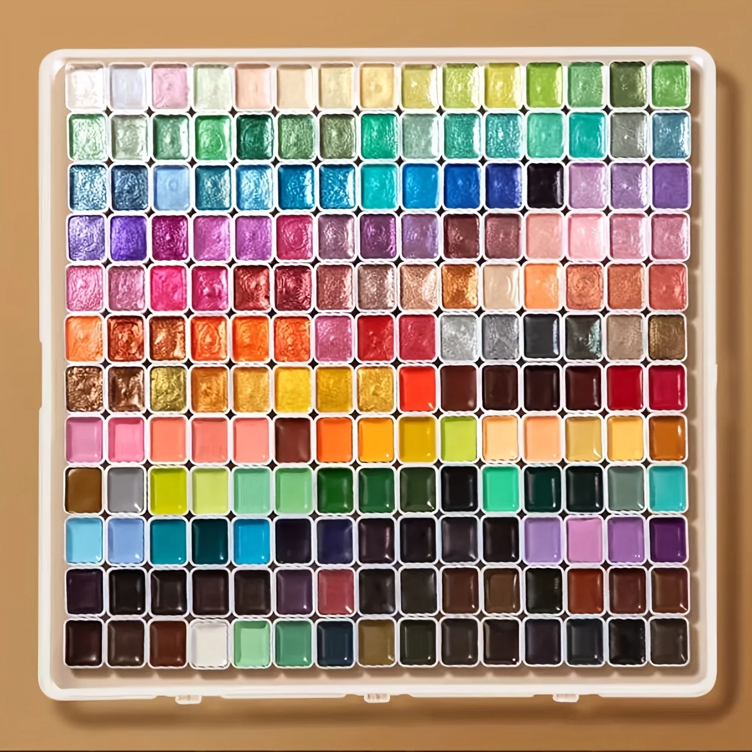 180-Farben-Metallic-Aquarellfarben-Set, tragbar und leicht, hochfestes Pigment, Sternenhimmel, für Künstler und Profis – Detail 8
