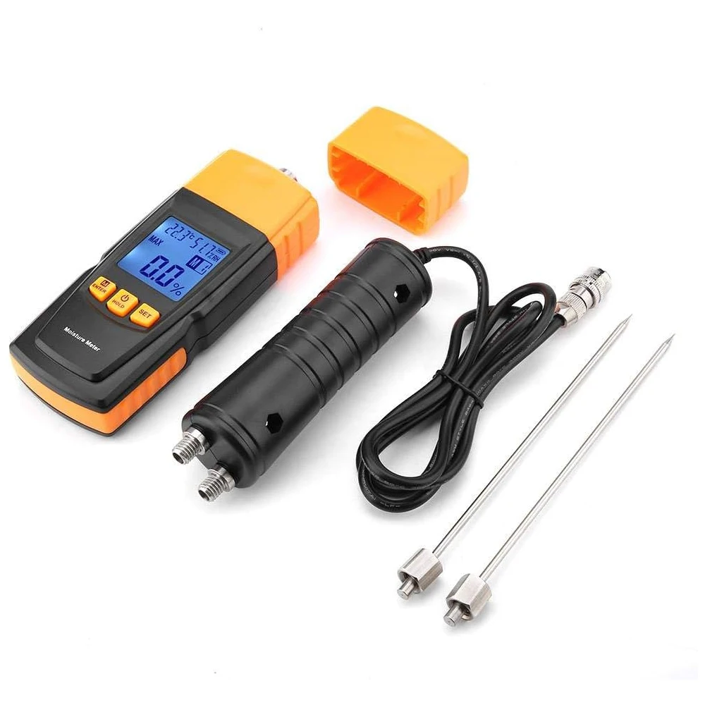 Medidor de humedad de madera Digital LCD, probador de humedad de madera de algodón, herramientas portátiles de carpintería, higrómetro GM620 con sonda de medición