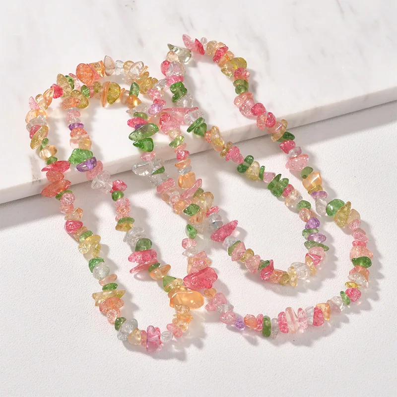 Colorful Popcorn Irregular Gravel Loose Beads Czech Crystal Glass Loose Spacer Beads for Jewelry Making Bracelet DIY Accessories