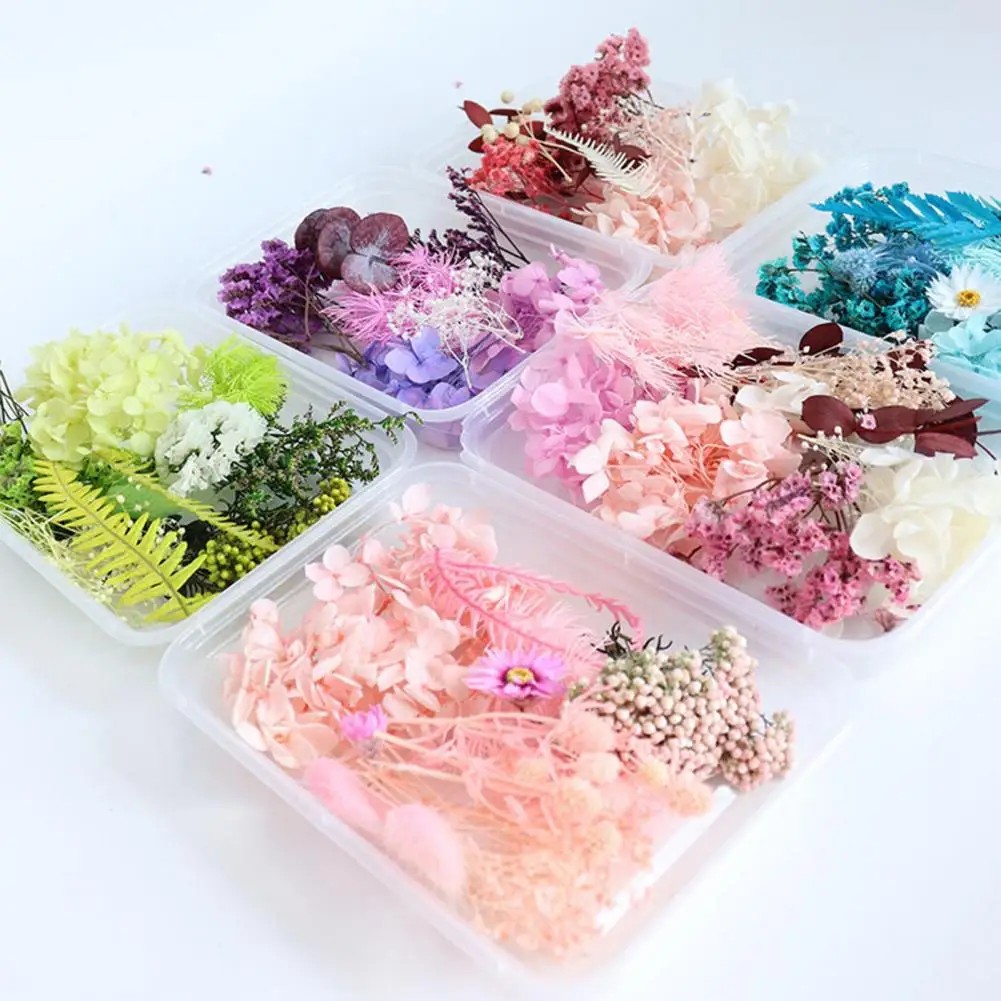 1 Box DIY Aromatherapy Candle Molds Dried Flowers Dry Plants Preserved Flower for Epoxy Resin Casting Mold Crafts Tools