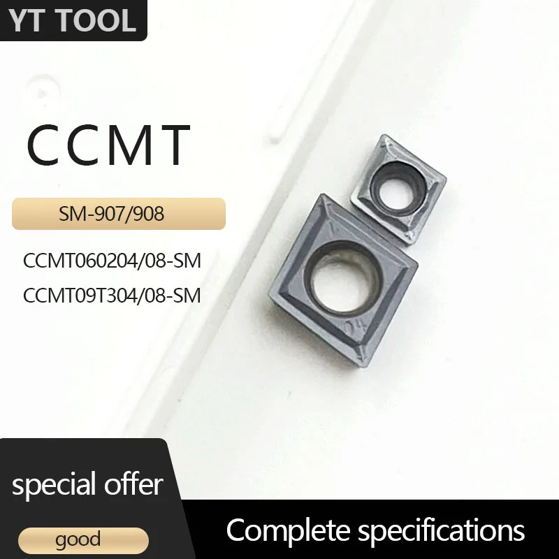 Cemented carbide insert CCMT09T304 SM IC907 CCMT09T308 SM IC907 IC908 internal turning tool CCMT 09T304 CCMT060204 CNC parts