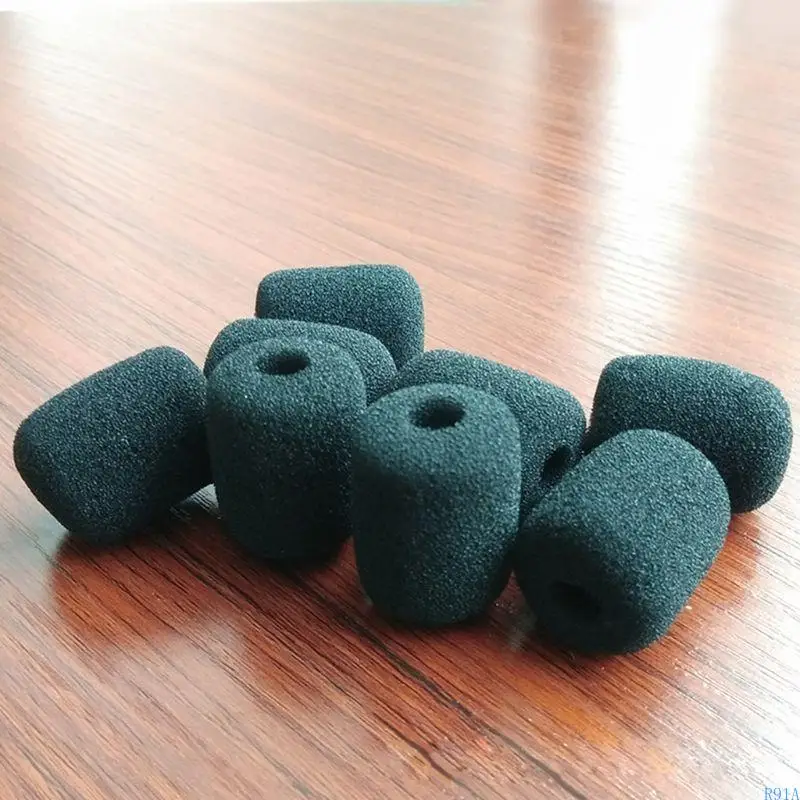 R91A 5pcs черная микрофонная гарнитура пена губки ветрового стекла с микрофоном