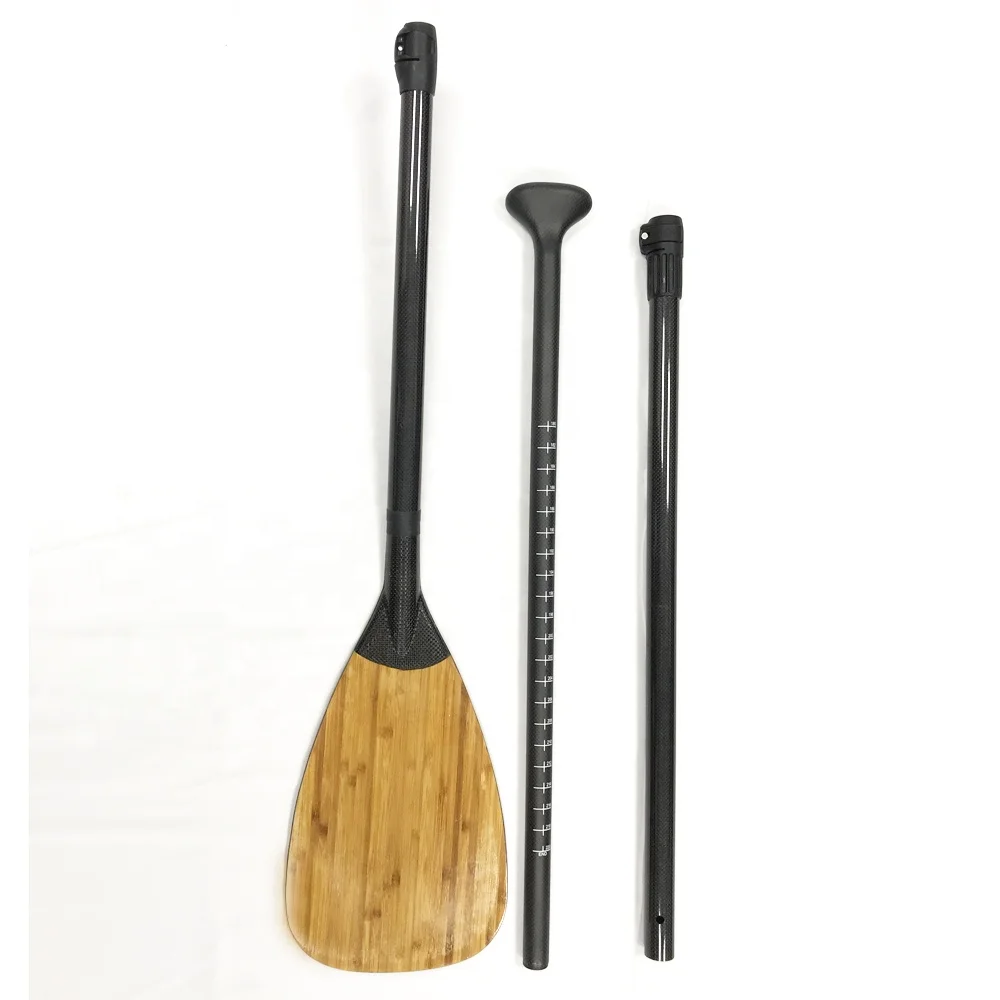 

Wholesale Custom Made Carbon Fiber Adjustable Paddle with Wood Appearance