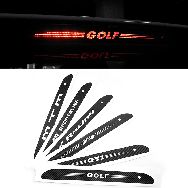 GTI Racing Badge High Mounted R Logo Brake Light Decorative Sticker For VW GTI Golf 6 7 MK6 MK7 MTM ABT Sport Auto Accessories