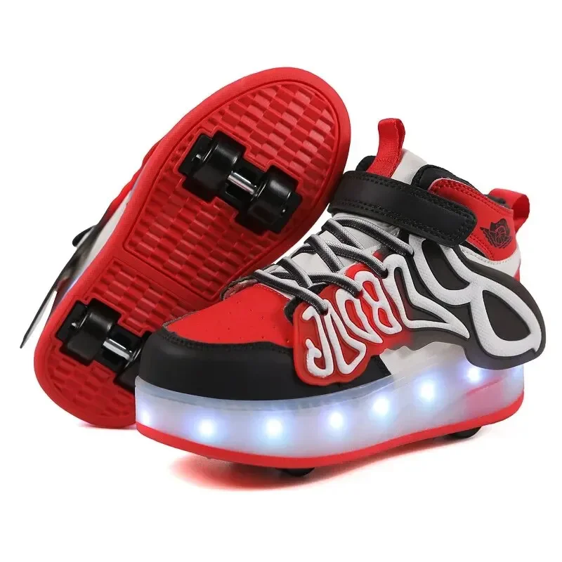 4-wheel Flashing Roller Skate Shoes Student Shoes Detachable Boys Girls Children Skate Shoes for Boys Sneakers for Boys Kids