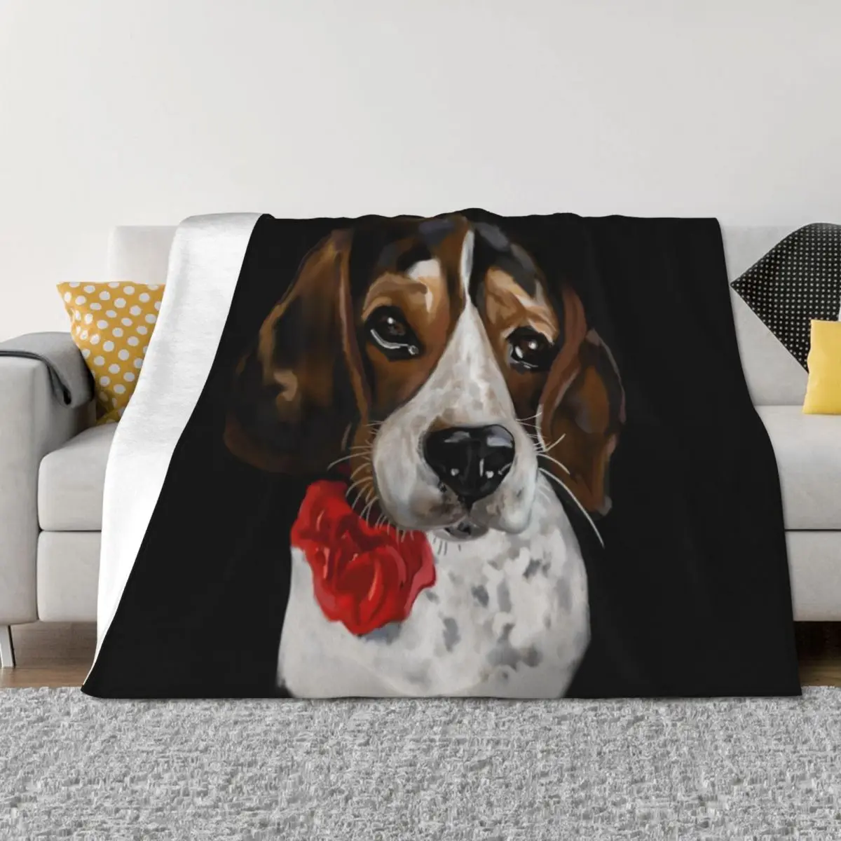 

adorable Beagle art Throw Blanket Luxury St Warm Hair decorative Blankets