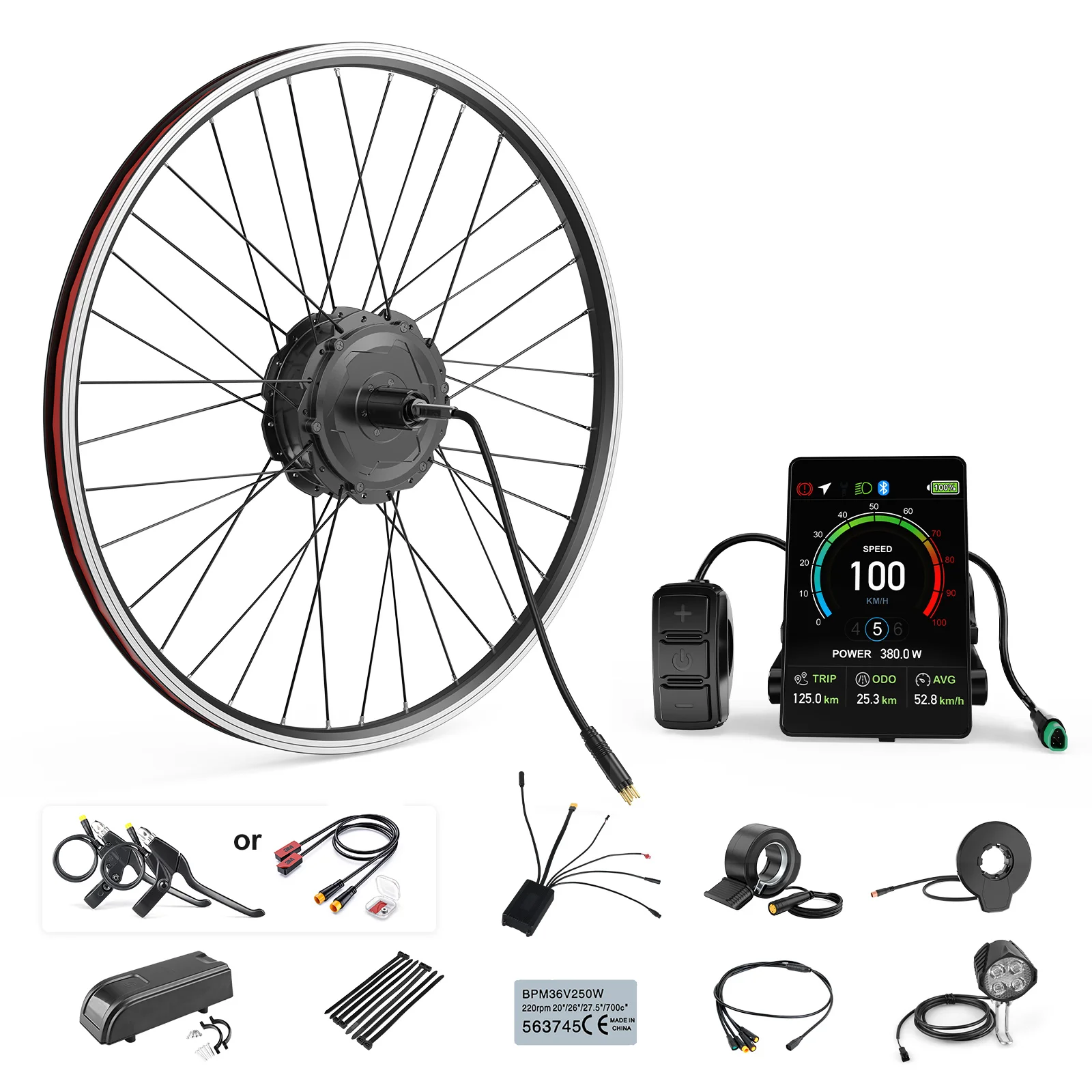 

[V-Brake] Двигатель ступицы колеса 48 В 500 Вт 750 Вт Varstrom 125XVH Задний привод Двигатель eBike Высокий крутящий момент вверх 60 кмч Преобразование электрического велосипеда