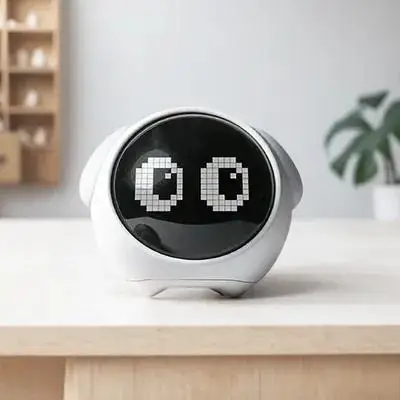 

1Pcs LED Wake Up Alarm Clock Digital Luminous Expression Clock Voice Control Night Light Built-in for Children