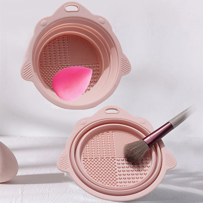 New Makeup Brush Cleaner Cleaning Bowl Brush Tool Set Thorough Cleaning Without Hurting Bristles Wet Dry Powder Puff Dry Cleaner