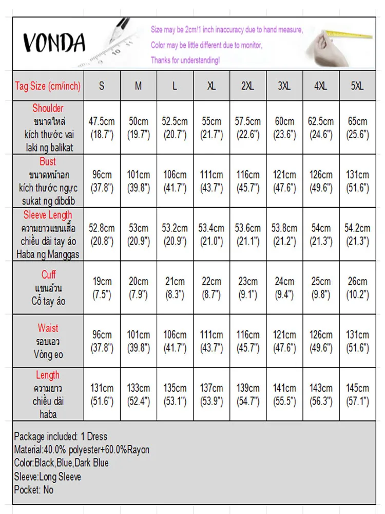 فستان ماكسي نسائي من فوندا مقاس كبير 5XL للخريف بأكمام طويلة قميص طويل غير رسمي مكشكش موضة ملابس الشارع الصلبة رداء الحفلات