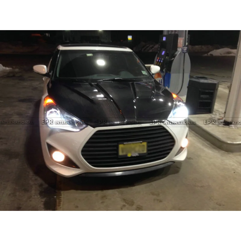 

Подходит для Hyundai Veloster, модификация VEN, передний капот двигателя из углеродного волокна