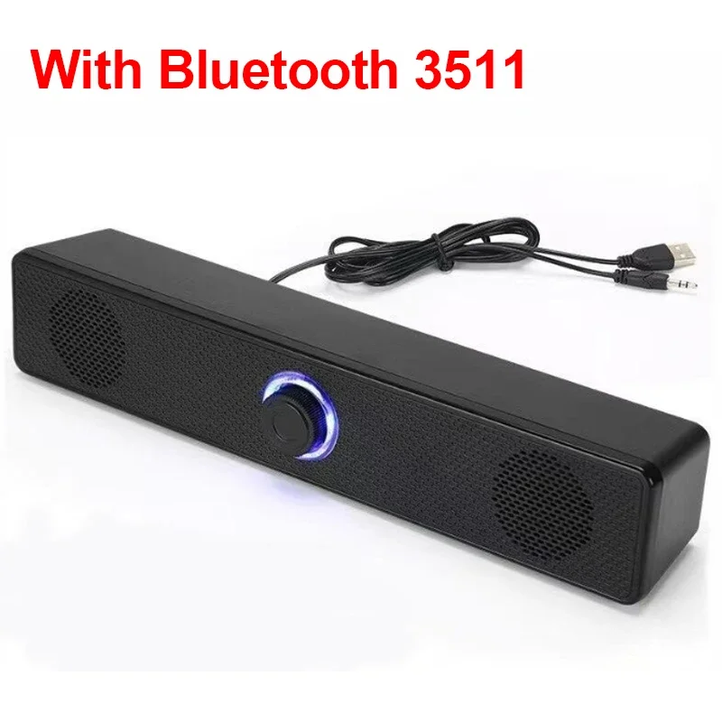 VIKEFON PC-Soundbar, kabelgebunden und kabellos, Bluetooth-Lautsprecher, USB-betriebene Soundbar für TV, PC, Laptop, Gaming, Heimkino, Surround-Audiosystem 3