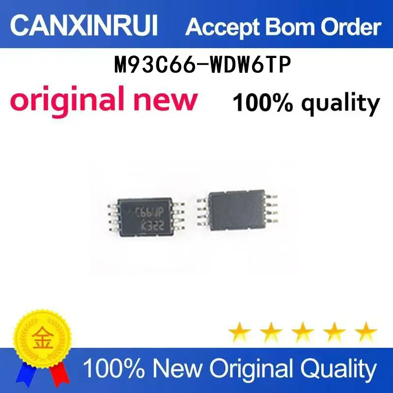 (5-100 Pieces)Brand new original M93C66-WDW6TP silk screen C66WP patch TSSOP8 memory chip