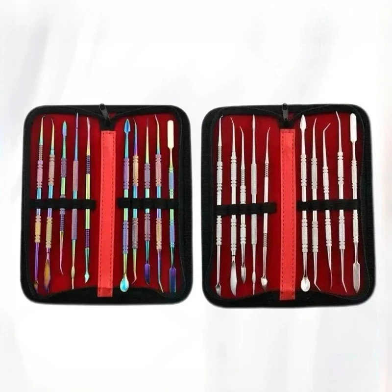 

2 Sets Dental Spatula Plaster Knife Practical Stainless Steel Versatile Teeth Wax Carving Tool Set Dental Instrument Tools