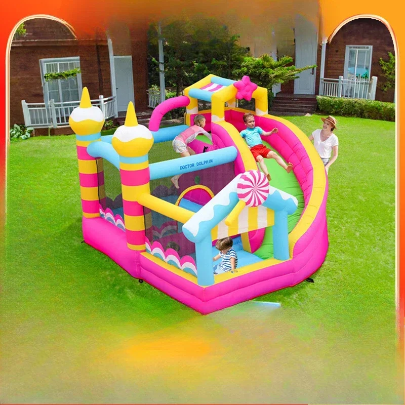 

Inflatable Castle Home Indoor Small Children's Trampoline Slide Jumping Bed Climbing Inflatable Castle