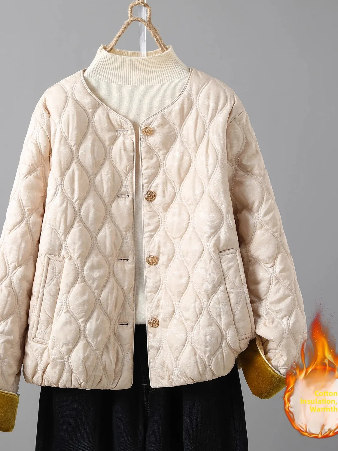 

Новый китайский национальный тренд, хлопковое джатовое пальто с вышивкой в стиле ретро, зимнее новое поступление, женский топ