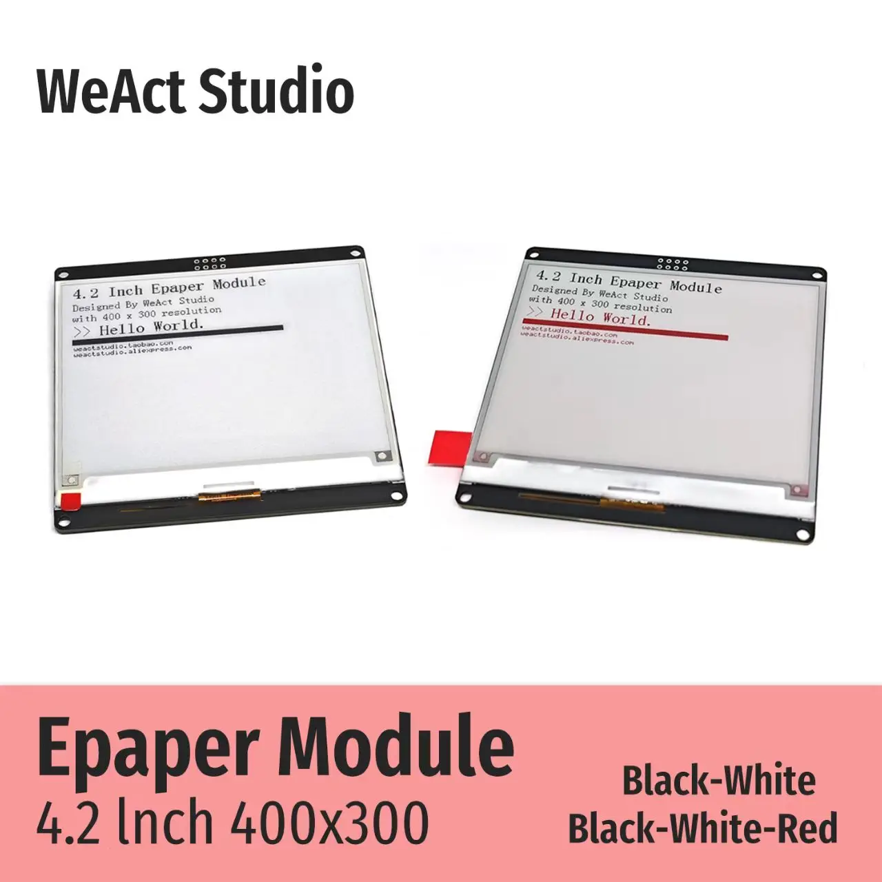 WeAct 4.2'' 4.2 Inch Epaper Module E-paper E-Ink EInk Display Screen SPI Black-White Black-White-Red