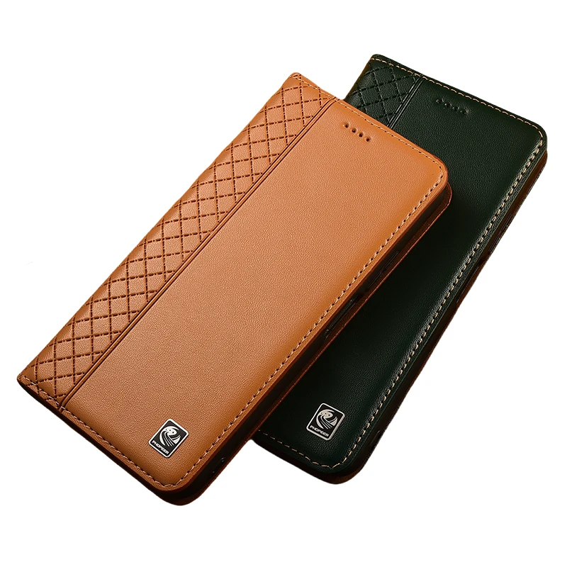 

Classical Genuine Leather Phone Cases For Realme GT7 GT6 GT5 GT3 GT GT2 6 6T 7 7T Pro 5G Master Magnetic Flip With Card Pocket