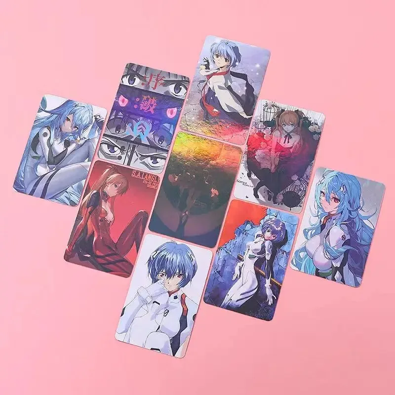 NEON GENESIS EVANGELION, EVA Ayanami Rei men and women anime cartoon high-definition laser cosplay card card postcard gift