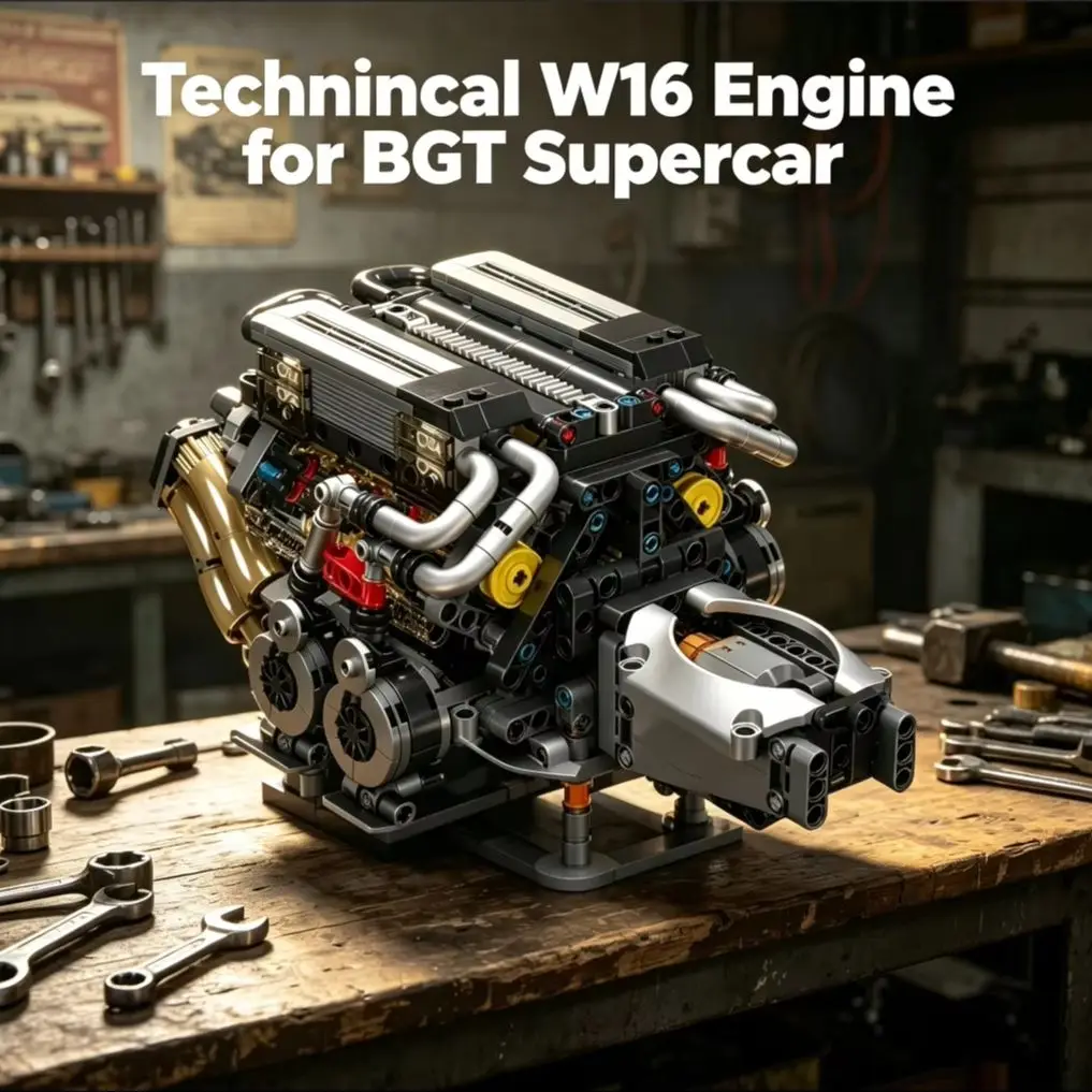 MOULD KING 10131 Technincal W16 Engine for BGT Supercar Building Block Set Assembly Car Brick DIY Toys Kids Christmas Gifts Boys