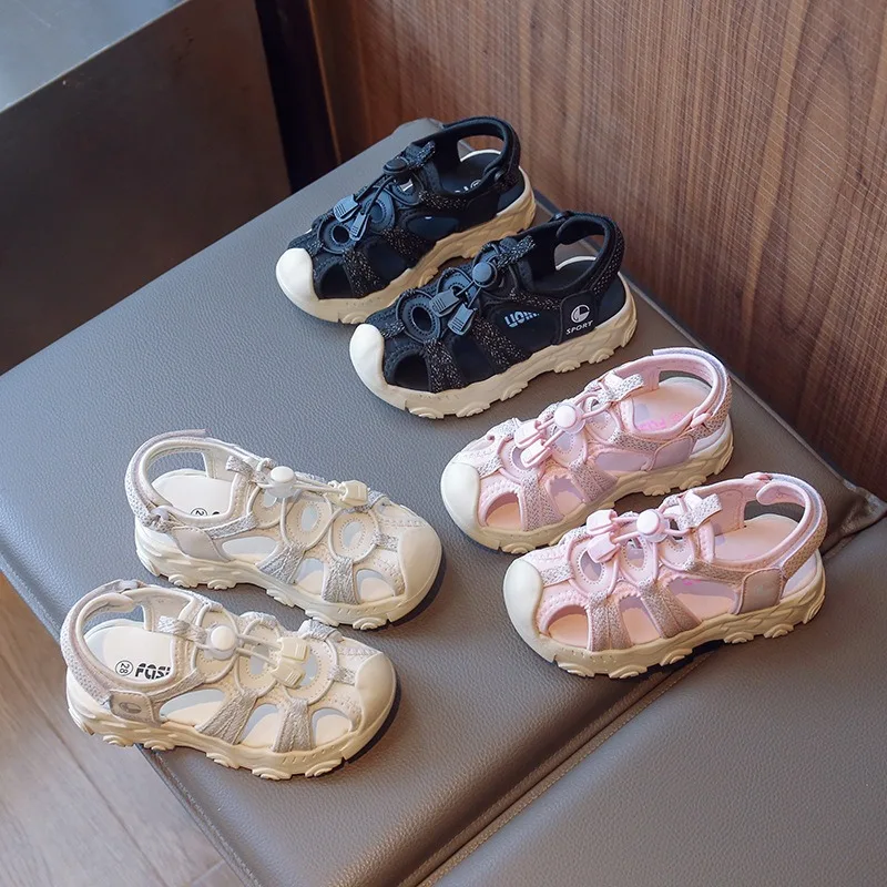 

Girls Sandals 2025 Summer New Outdoor Fashion Children's Shoe Simple and Versatile Sports Beach Leisure Men's and Women's Shoes
