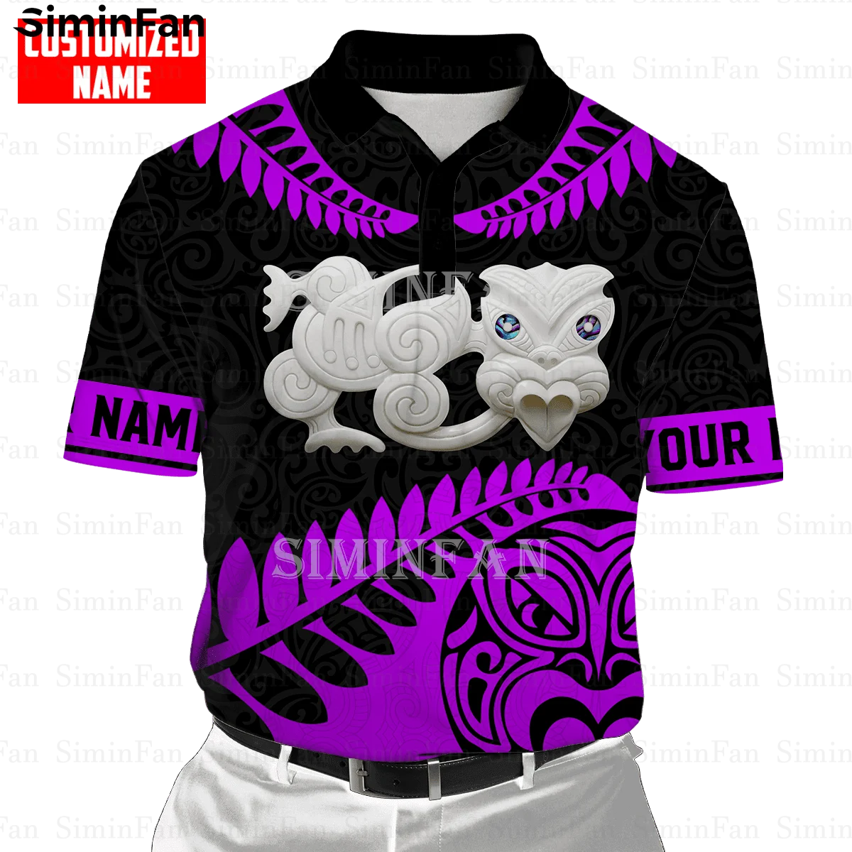 

Рубашка-поло Aotearoa Maori мужская с 3D-принтом, Новая Зеландия, короткий рукав, Повседневная Уличная одежда унисекс, фиолетовая, красная, P3, на лето