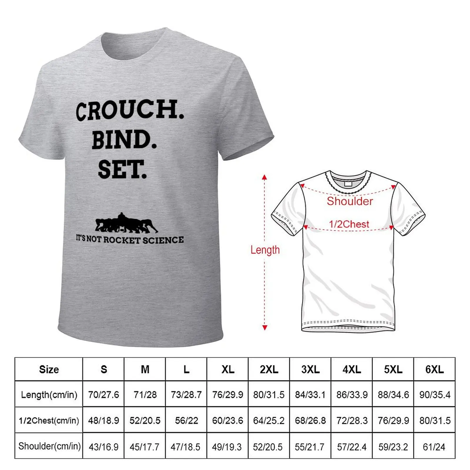 Crouch. Bind. Set... It's not rocket science. T-Shirt anime vintage clothes oversized t shirts for men pack