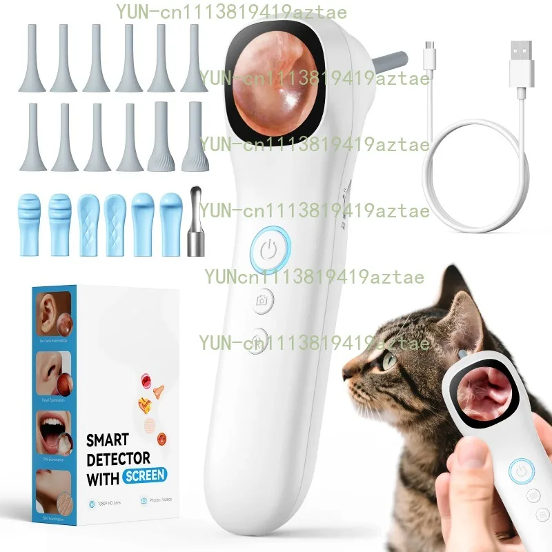 WIFI electric ear canal endoscope with animal earmuffs, small animals, pets, cats and dogs, smart home
