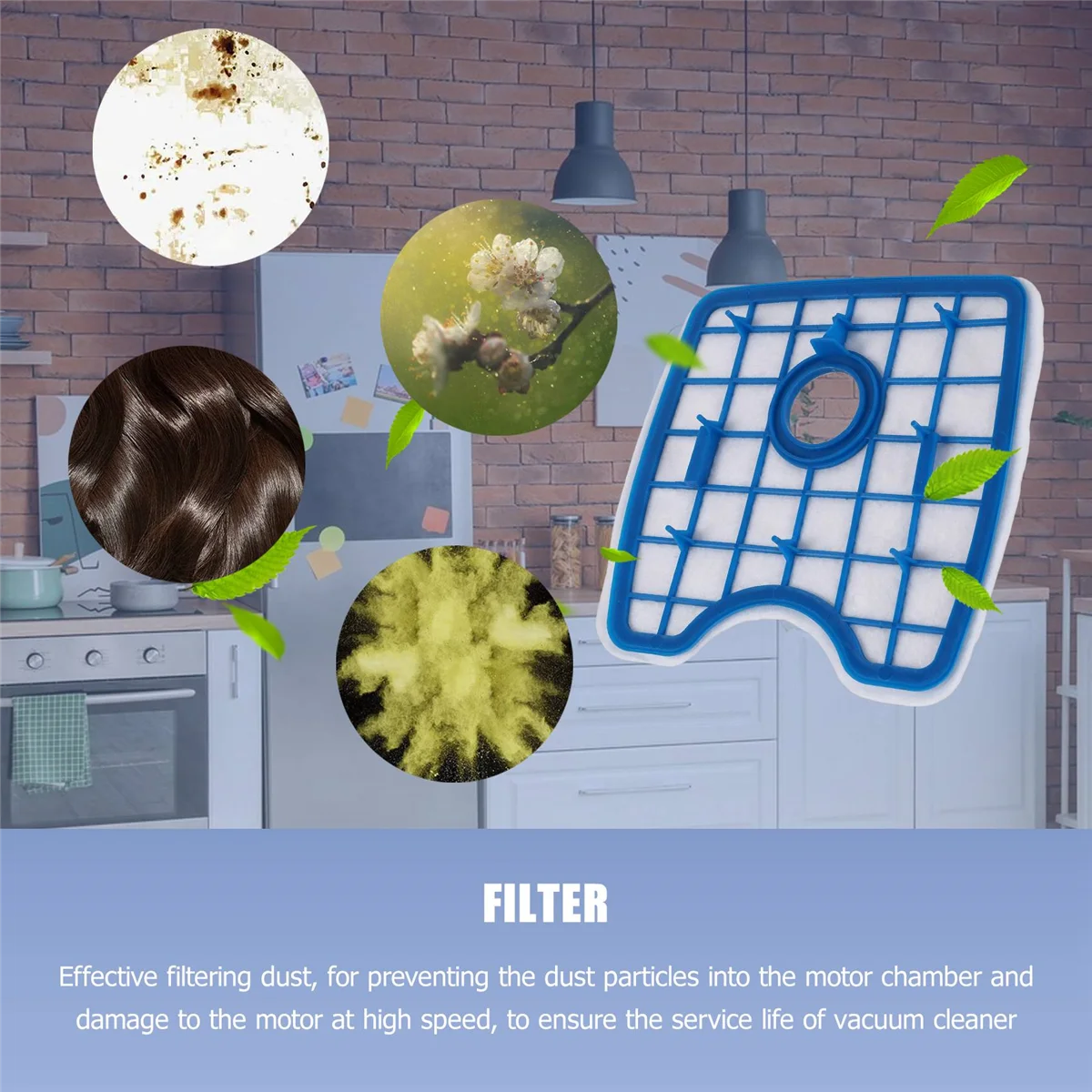 Eqaz-para philips fc8820 fc8810 fc8812 fc8822 fc8830 fc8832 fc8932 robô aspirador de pó hepa peças de filtros de reposição