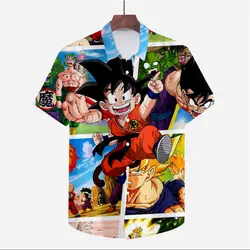 5XL koszula męska Dragon Ball Z Vegeta ubrania plaża styl ponadgabarytowych Streetwear Super Saiya słodkie wysokiej jakości Anime Goku fajne 2023