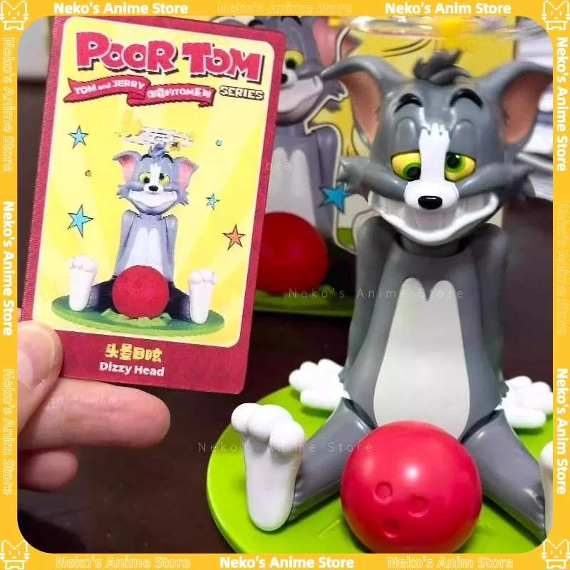 

В наличии Оригинальные 52 игрушки Том и Джерри The Unlucky Poor Tom Cat And Mouse Mystery Blind Box Настольная коллекция Модель животного Подарки