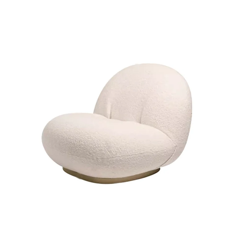 

Small Apartment Simple Sofa Chair Clothing Store Bedroom Single Leisure Internet Celebrity Cream Wind Rotating Chair