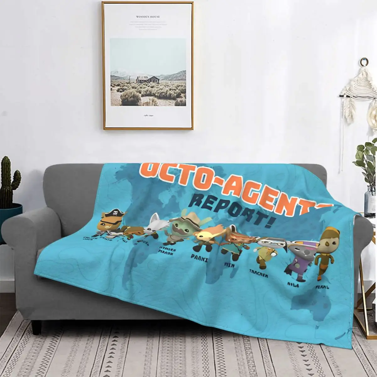 O-Octonauts Agents Flannel Blanket Awesome Throw Blankets for Home 150*125cm